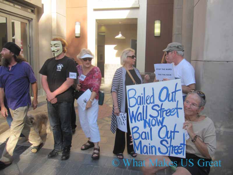 Occupy Wall Street Protestors in Front of Bank of America